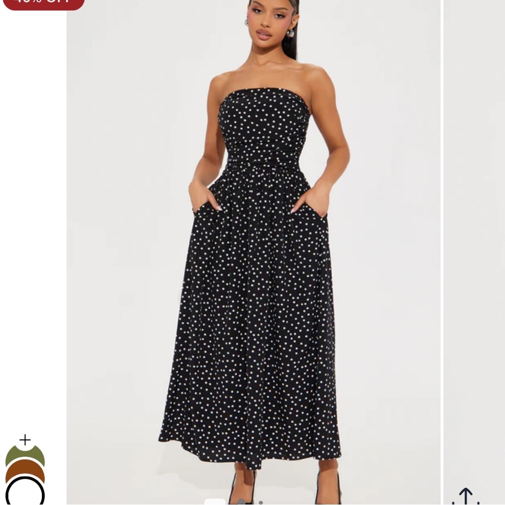 Polka dot maxi dress